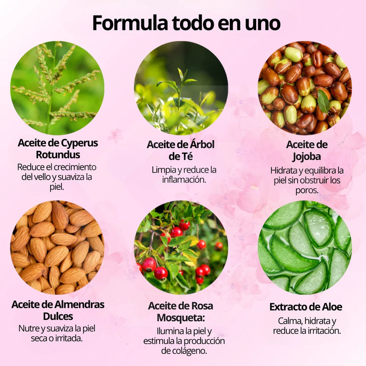 Aceite de Cyperus Rotundus para Reducción del Vello