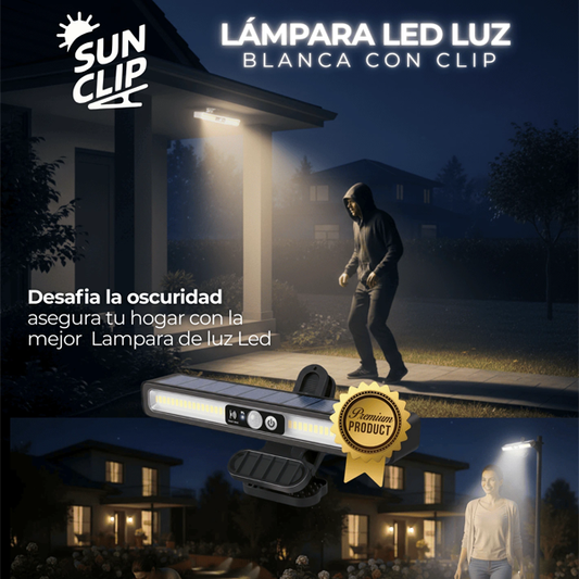 SUNCLIP - Lampara Solar LED con Sensor de Movimiento