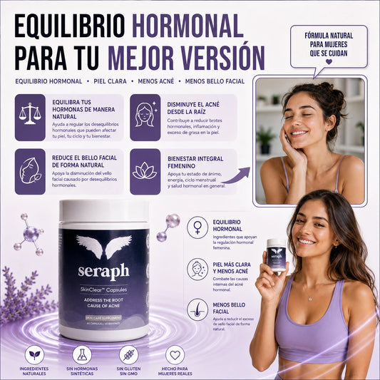 Seraph™ SkinClear Capsules – Equilibrio Hormonal y Piel Clara